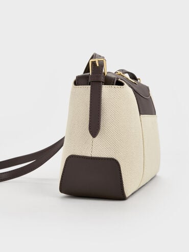 Roan Canvas Top Handle Bag, Espresso Brown, hi-res