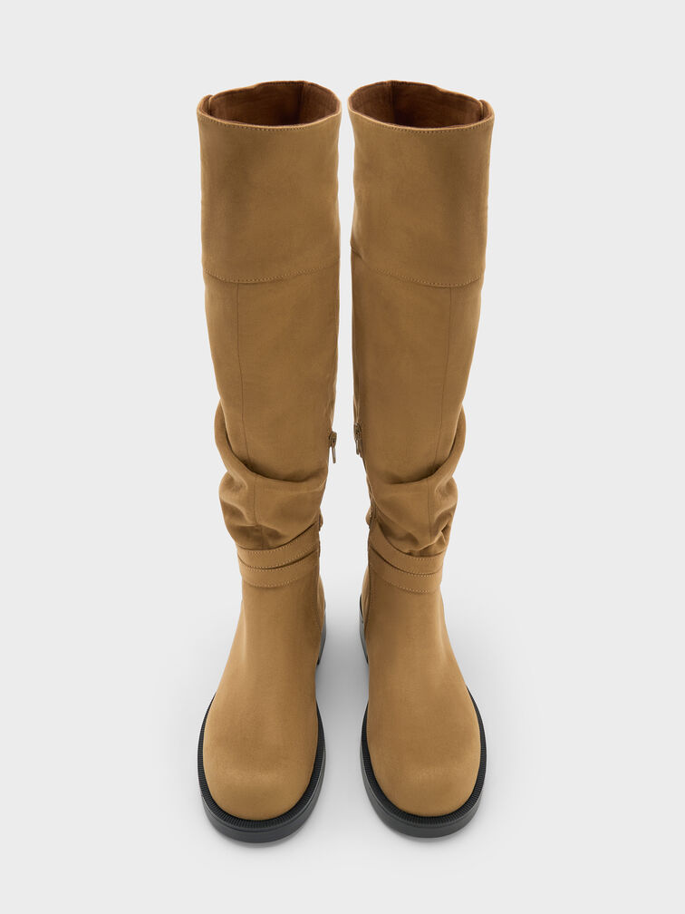 Eilis Faux Suede Thigh-High Boots, Camel, hi-res