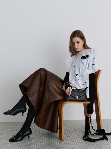 Lilibet Chain-Strap Bag, Black, hi-res