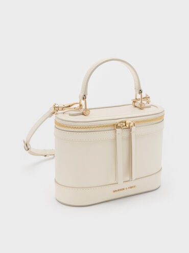 Enola Top Handle Vanity Bag, Cream, hi-res