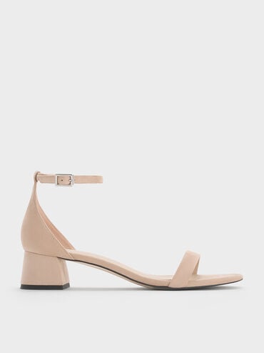 Faux Suede Block-Heel Ankle-Strap Sandals, Nude, hi-res