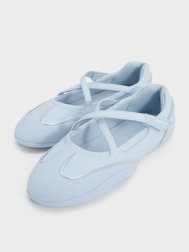 Mika Crossover Mary Jane Sneakers, Light Blue, hi-res