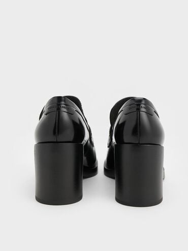 Penny Loafer Block-Heel Pumps, Multi, hi-res