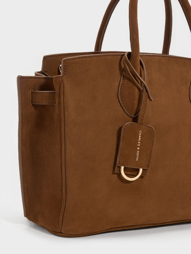 Large Ginevra Tote Bag, Pecan Brown, hi-res