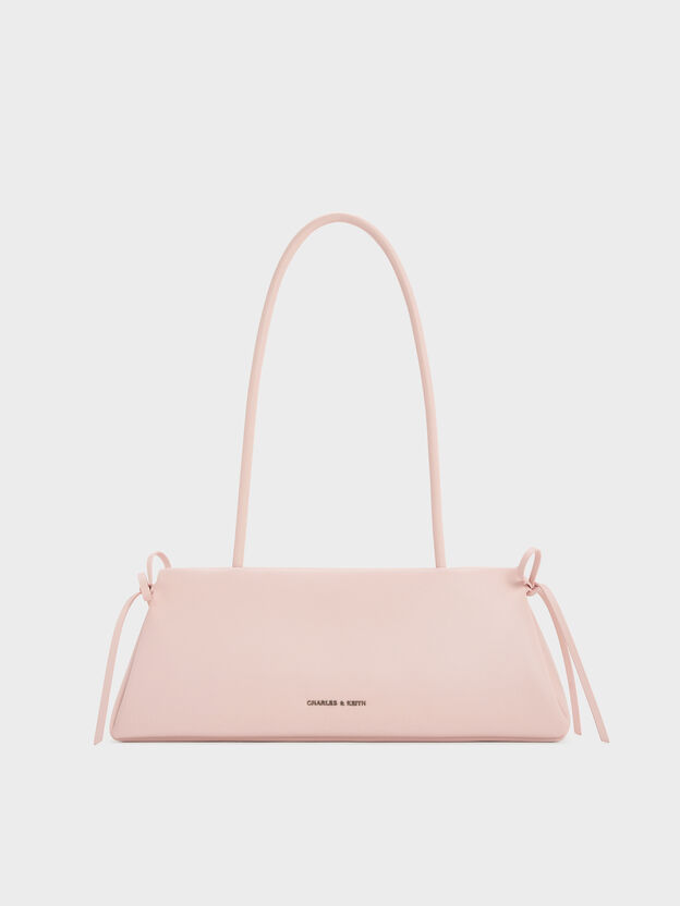 Hazel Bow Shoulder Bag, Soft Pink, hi-res