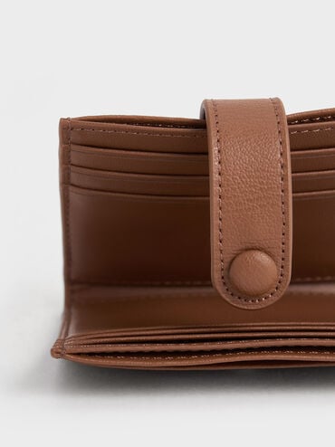 Bliss Snap Button Card Holder, Chocolate, hi-res