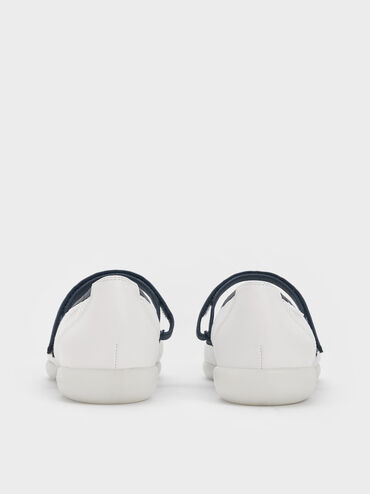 Mesh Contrast-Trim Mary Jane Sneakers, Dark Blue, hi-res