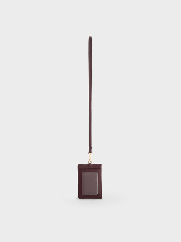 Twilia Side-Zip Card Holder, Wineberry Red, hi-res