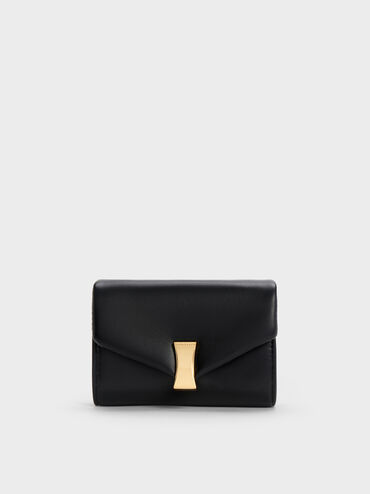 Lilibet Chain-Strap Wallet, Black, hi-res