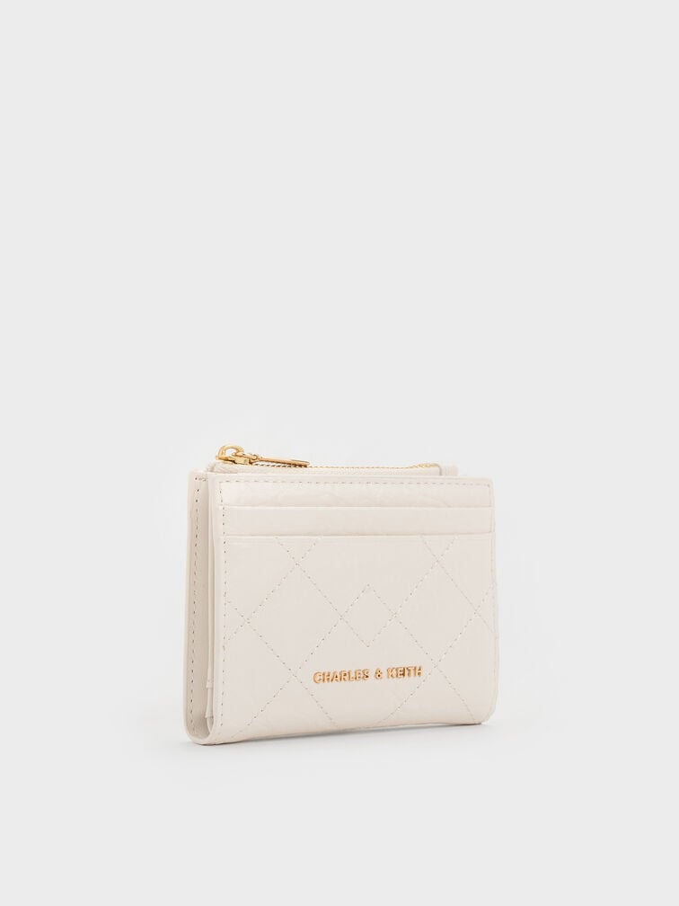 Duo Quilted Small Wallet, Cream, hi-res