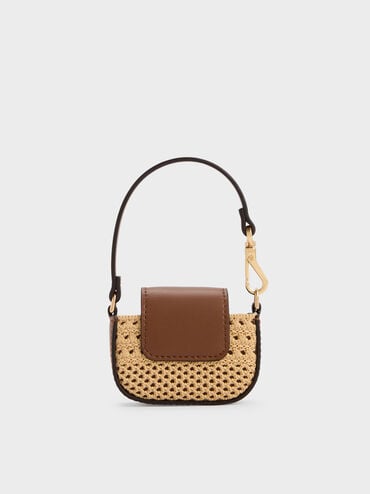 Ida Knitted Micro Pouch, Beige, hi-res