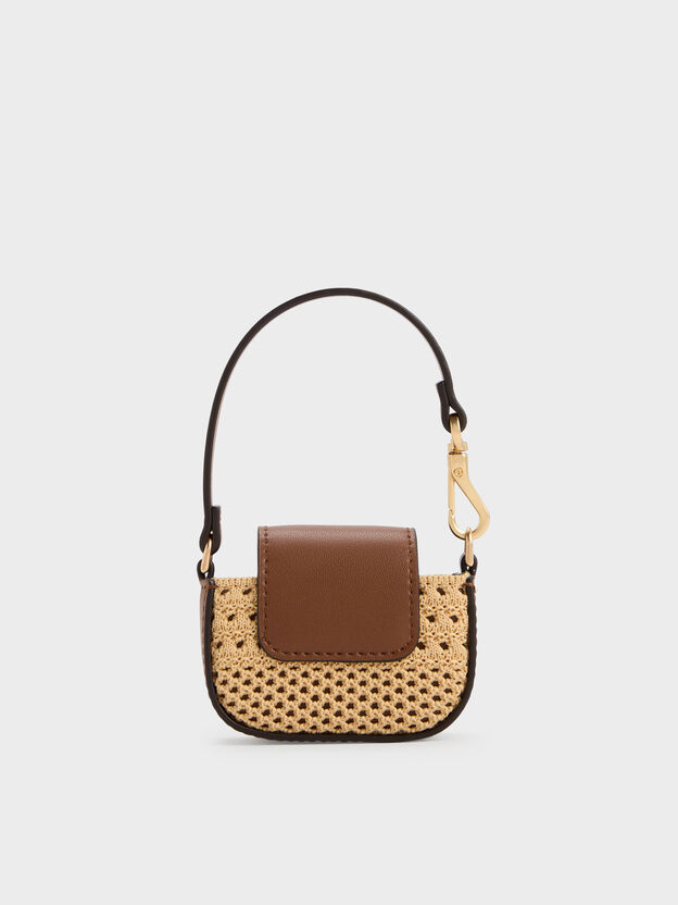 Ida Knitted Micro Pouch, Beige, hi-res