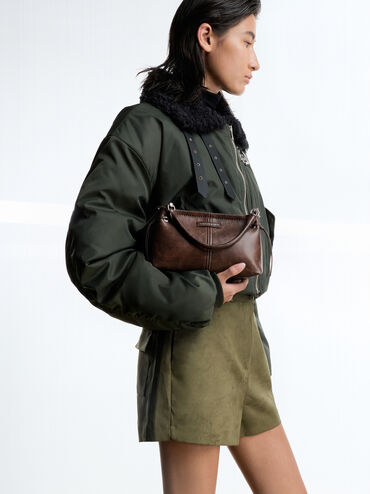 Noane Top Handle Bag, Distressed Coffee, hi-res