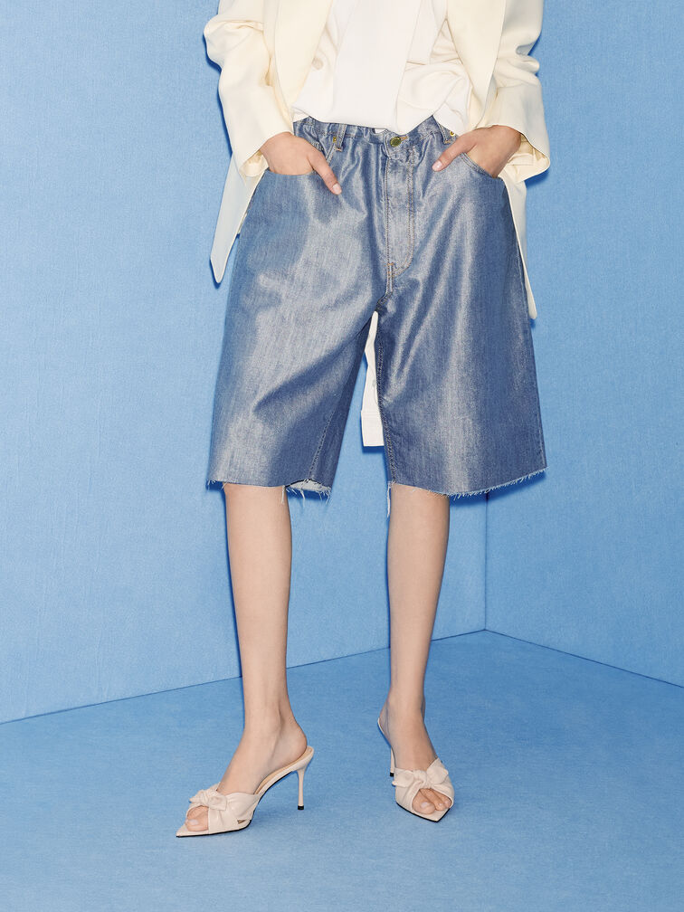 Jayce Leather Stiletto Mules, Oat, hi-res