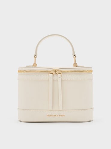 Enola Top Handle Vanity Bag, Cream, hi-res