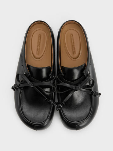 Gale Beaded-Lace Mules, Black, hi-res