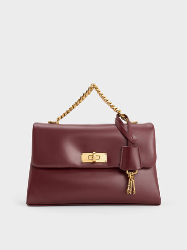 Kerry Chain-Handle Crossbody Bag, Mulberry Plum, hi-res