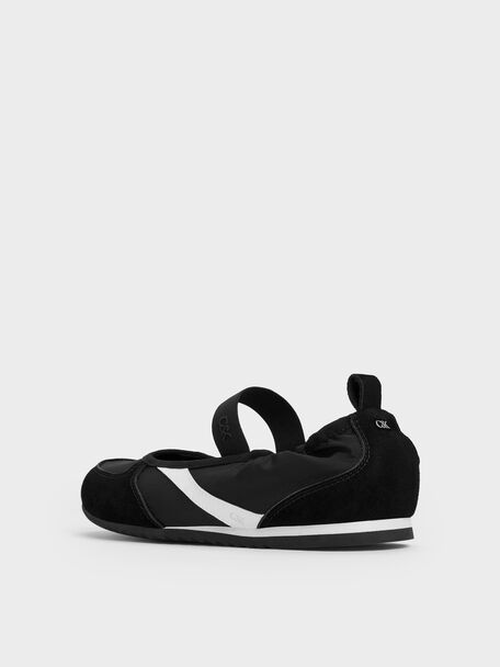 Jace Mary Jane Sneakers, Black Textured, hi-res