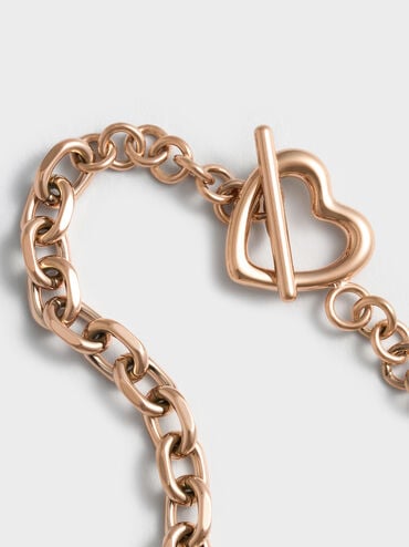 Annalise Heart Bracelet, Rose Gold, hi-res