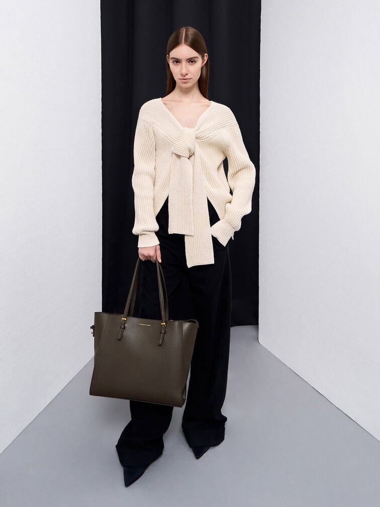 Sansa Tote Bag, Dark Moss, hi-res