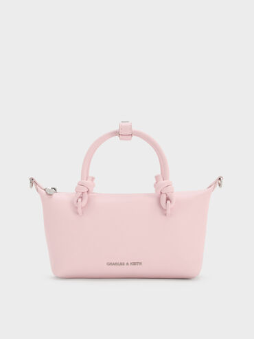 Sammie Knotted-Handle Tote Bag, Cotton Candy Pink, hi-res