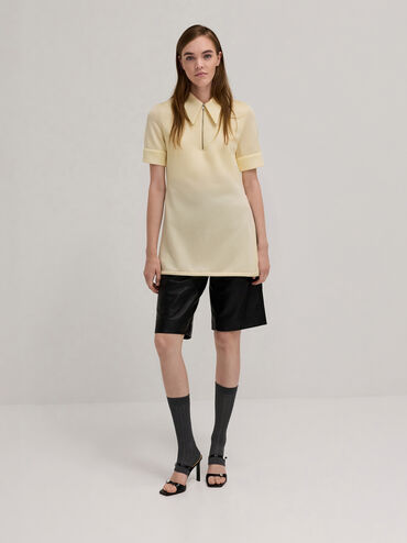 Patent Leather Gem-Buckle Double-Strap Heeled Sandals, Black Patent, hi-res