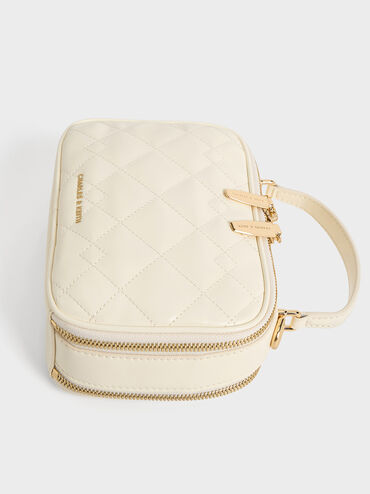 Duo Quilted Vanity Bag, Cream, hi-res