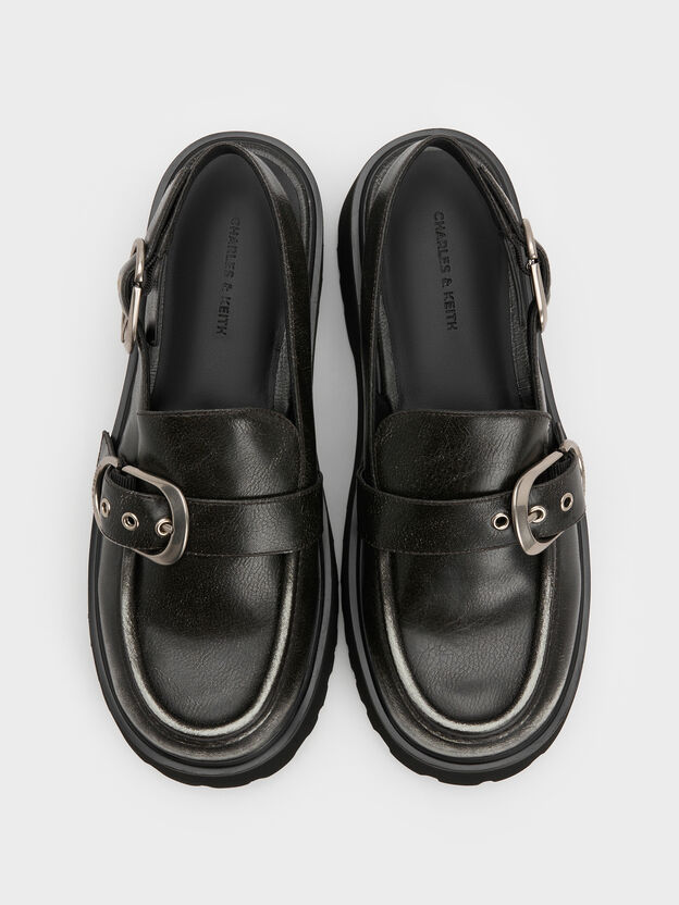 Eliot Platform Slingback Loafers, Grey, hi-res