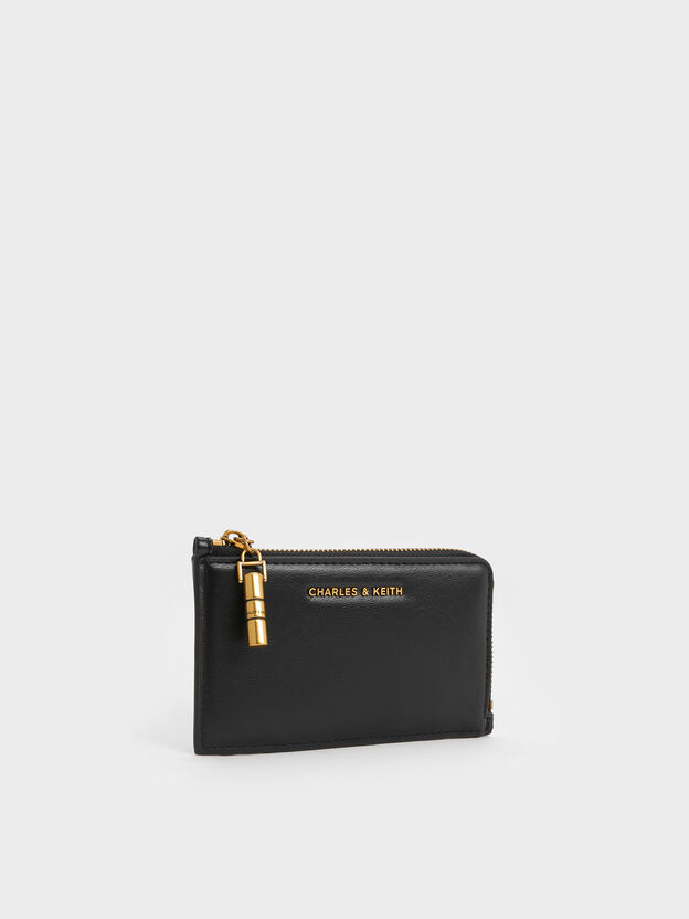 Cesia Zip-Around Card Holder, Black, hi-res