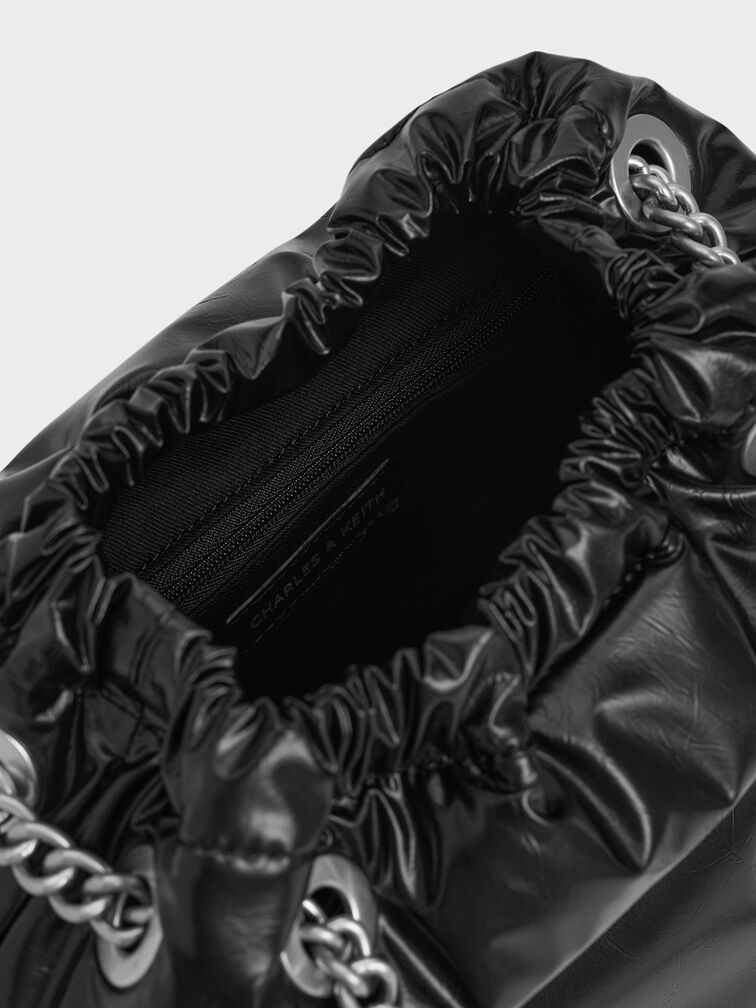 Caia Chain-Handle Tote Bag, Noir Caia Chain-Handle Tote Bag, Noir, hi-res