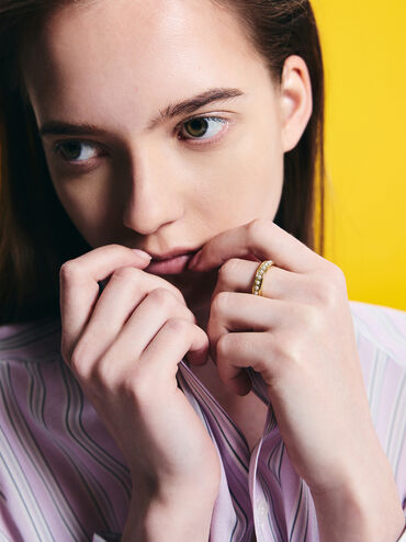 Maeve Pearl-Embellished Ring, Gold, hi-res