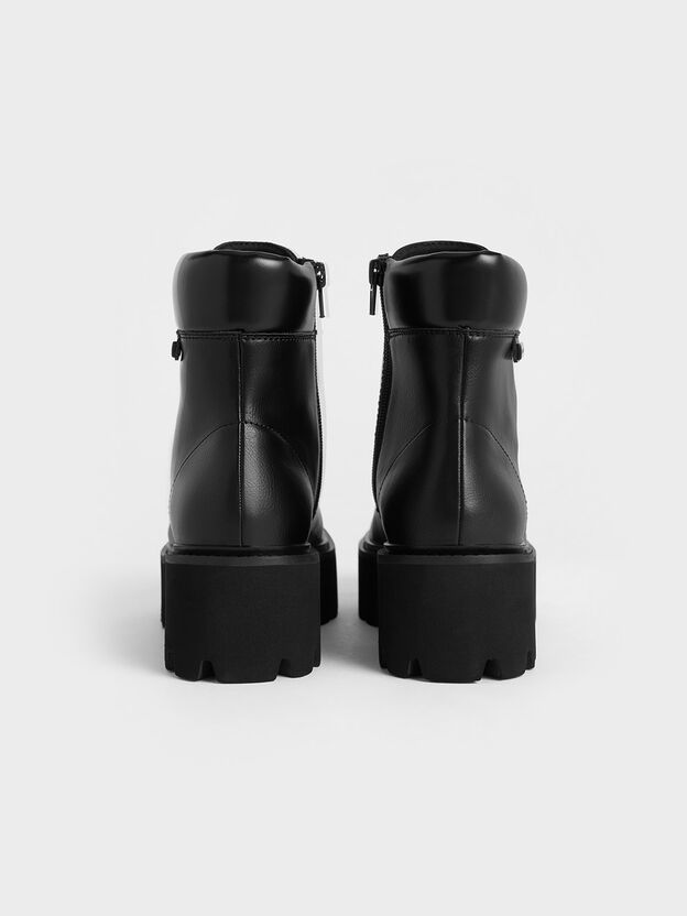 Ripley Ridged-Sole Ankle Boots, Black2, hi-res