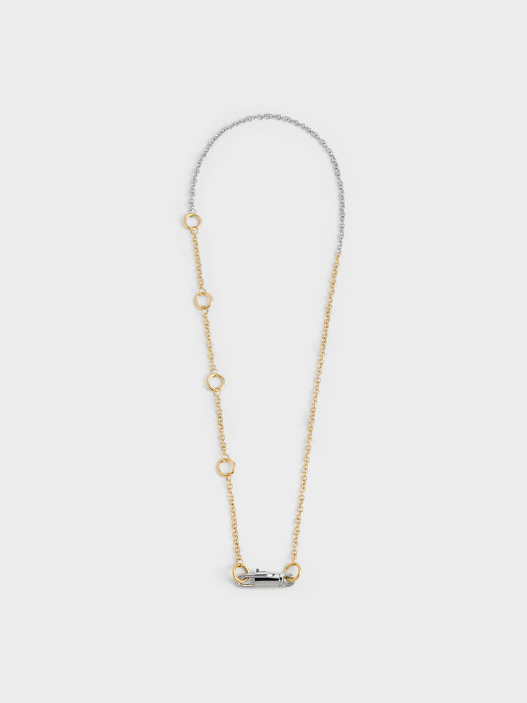 Delfina Two-Tone Necklace, Multi, hi-res