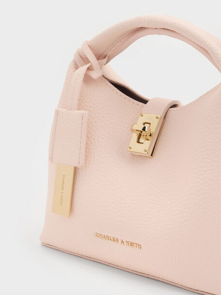 Mini Chance Turn-Lock Bucket Bag, Soft Pink, hi-res