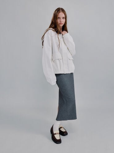 Lando Canvas Two-Tone Metallic-Accent Platform Loafers, Multi, hi-res