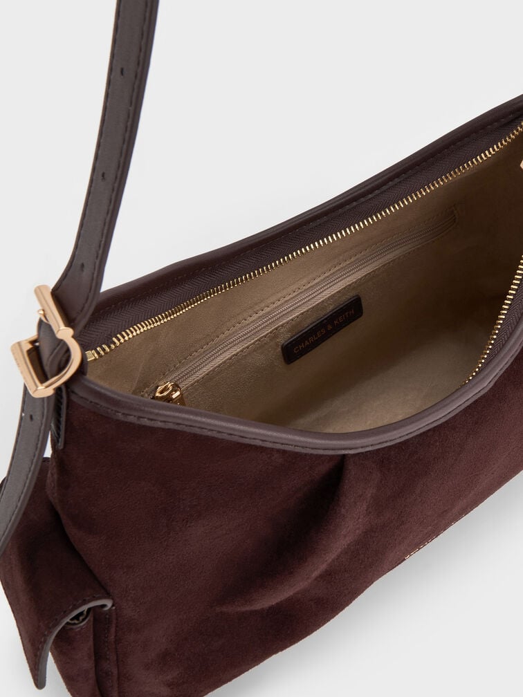 Khai Side-Pocket Shoulder Bag, Espresso Brown, hi-res