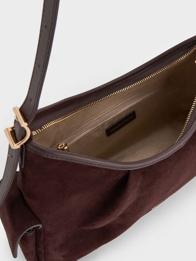 Khai Side-Pocket Shoulder Bag, Espresso Brown, hi-res