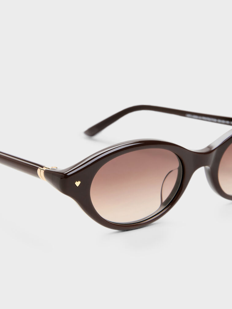 Pecola Oval Sunglasses, Wineberry Red, hi-res