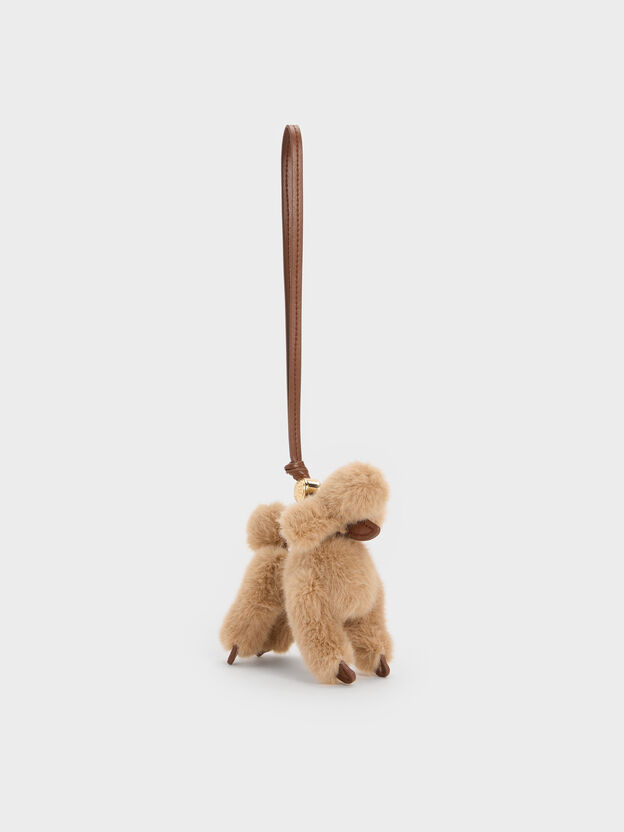 Faux Shearling Poodle Charm, Multi, hi-res