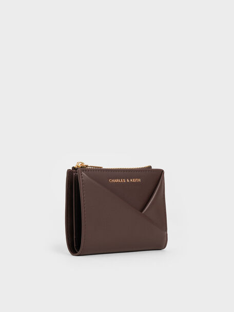 Midori Geometric Small Wallet, Espresso Brown, hi-res
