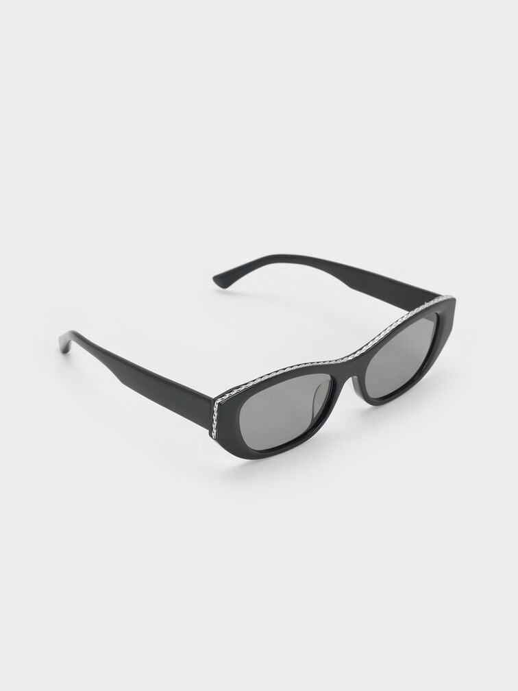 Daenerys Cat-Eye Sunglasses, Noir, hi-res