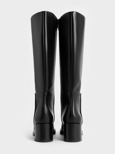 Louise Block-Heel Knee-High Boots, Black, hi-res