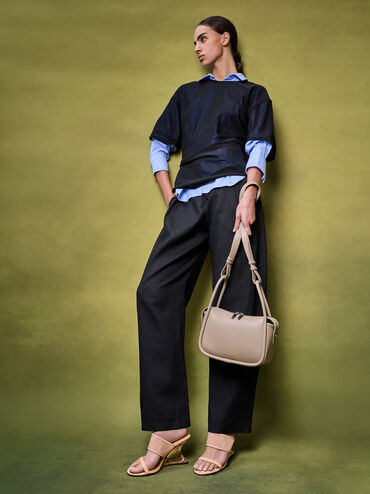 Lyla Shoulder Bag, Taupe, hi-res