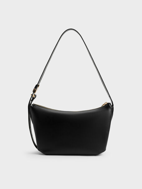 Zephyr Hobo Bag, Black, hi-res