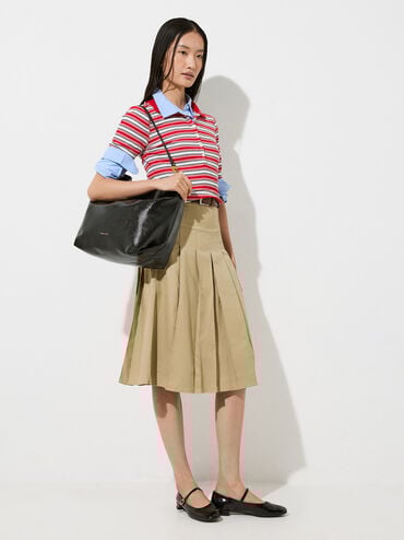 Sianna Slouchy Hobo Bag, Black, hi-res