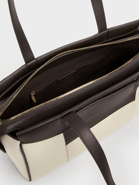 Roan Canvas Tote Bag, Espresso Brown, hi-res
