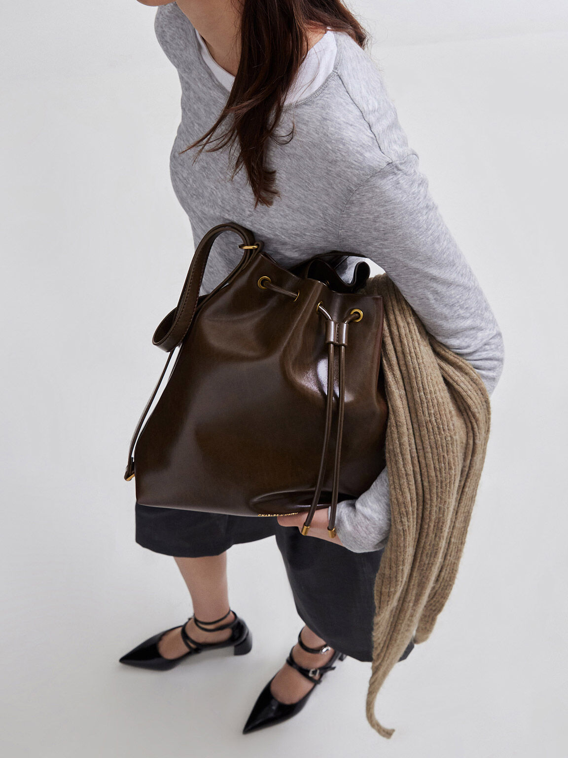 2way bag／brown 2 Way Bag
