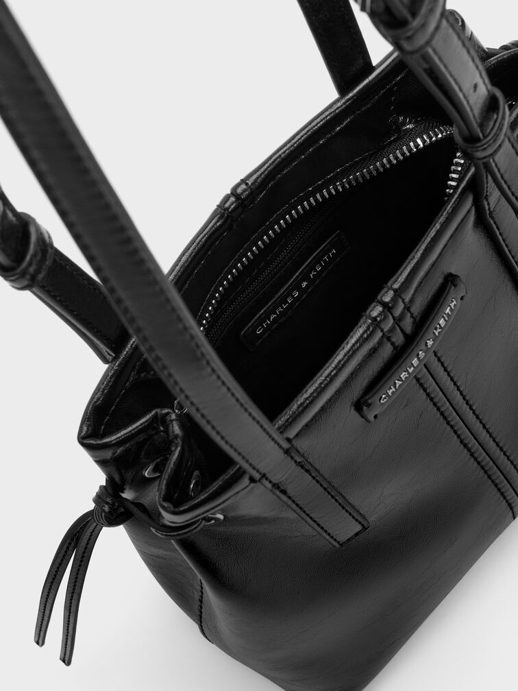 Noane Elongated-Handle Tote Bag, Noir, hi-res