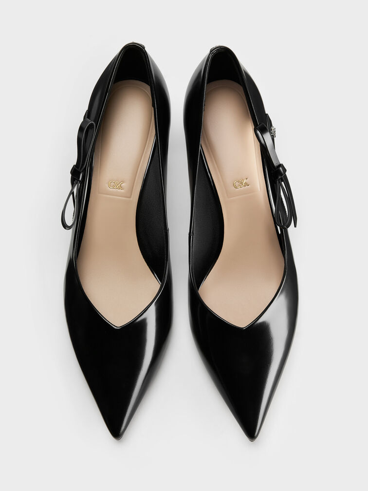 Anastasia Leather Kitten Heels, Black Box, hi-res