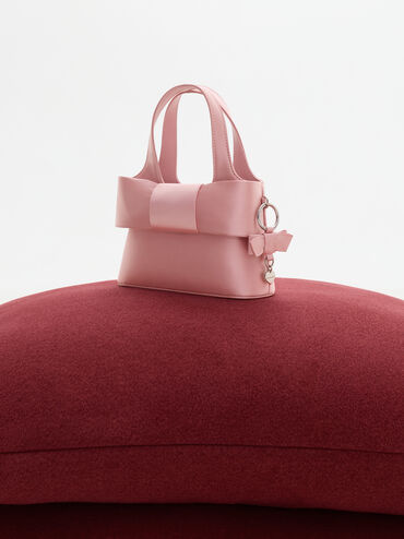 Aravis Bow Bucket Bag​, Pink, hi-res